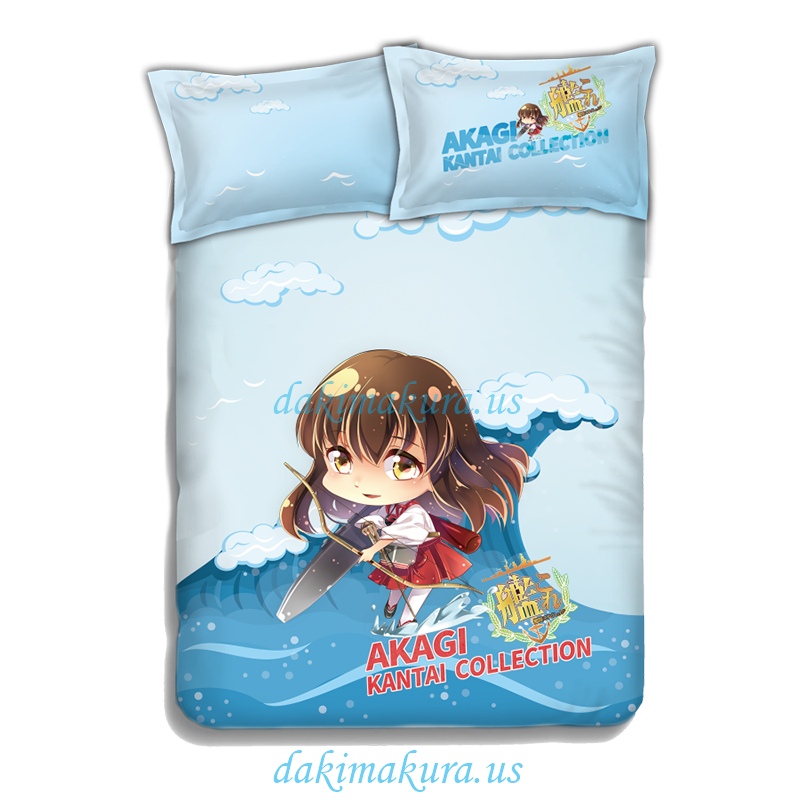 Akagi - Kantai Collection Japanese Anime Bed Blanket Duvet Cover with Pillow Covers